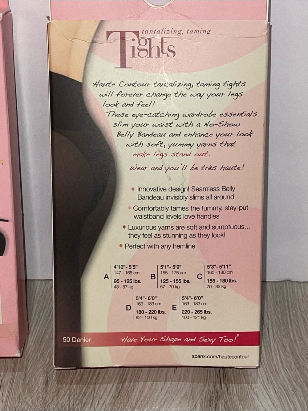 NEW 2 Pair SPANX Black Tights Stockings Size E - Picture 4 of 5